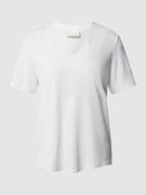 FREE/QUENT T-Shirt aus Modalmischung in Offwhite, Größe XS