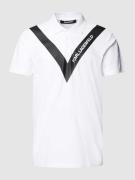 Karl Lagerfeld Beachwear Poloshirt mit Logo-Print in Weiss, Größe M
