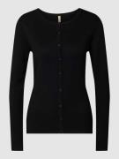 Soyaconcept Strickjacke mit Rundhalsausschnitt Modell 'Dollie' in Blac...