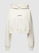 Pegador Oversized Cropped Hoodie mit Label-Print Modell 'ODDA' in Offw...