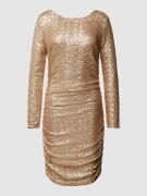 Paradi Knielanges Kleid in Wickel-Optik in Gold, Größe 42