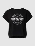 DKNY PERFORMANCE T-Shirt mit Rundhalsausschnitt in Black, Größe XS