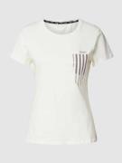 LIU JO SPORT T-Shirt mit Ziersteinbesatz in Weiss, Größe XS