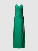 TROYDEN COLLECTION Abendkleid mit Taillenpasse in Smaragd, Größe 34