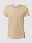 GABBA T-Shirt in unifarbenem Design Modell 'Konrad' in Beige, Größe S