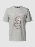 THE KOOPLES T-Shirt mit Label-Motiv-Print in Hellgrau, Größe S