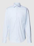 Profuomo Slim Fit Business-Hemd mit Strukturmuster in Bleu, Größe 38