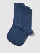 MCNEAL Socken mit elastischem Rippenbündchen im 5er-Pack in Rauchblau ...