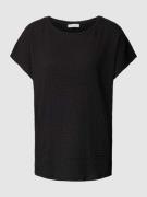 Christian Berg Woman T-Shirt mit Strukturmuster in Black, Größe XS