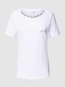 Liu Jo White T-Shirt mit Stitching in Offwhite, Größe XS