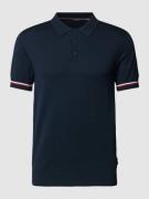 HECHTER PARIS Poloshirt mit Kontraststreifen in Hellblau, Größe S