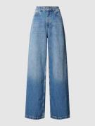 Jake*s Casual Flared Jeans im 5-Pocket-Design in Jeansblau, Größe 34