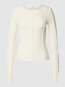 EDITED Longsleeve mit Inside-Out-Nähten Modell 'Halima' in Offwhite, G...