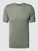 Profuomo T-Shirt im unifarbenen Design in Gruen, Größe S