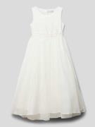 Une Hautre Couture Kleid mit Perlenbesatz und Häkelspitze in Offwhite,...