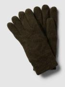 Barbour Handschuhe mit verstellbarem Riegel Modell 'Carlton' in Dunkel...