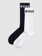 BOSS Socken mit Label-Schriftzug im 2er-Pack Modell 'Sport' in Marine,...