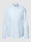 BOSS Business-Hemd mit Label-Stitching Modell 'Hal' in Bleu, Größe 38