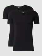 BOSS T-Shirt mit V-Ausschnitt im 2er-Pack Modell 'Modern' in Black, Gr...