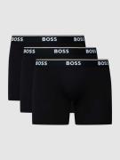 BOSS Trunks mit Logo-Bund im 3er-Pack Modell 'Power' in Black, Größe S