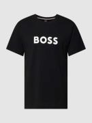 BOSS T-Shirt mit Label-Print Modell 'Basic Logo' in Black, Größe M