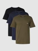 BOSS T-Shirt in unifarbenem Design im 3er-Pack in Oliv, Größe M