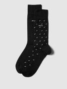 BOSS Socken mit Label-Print im 2er-Pack in Dunkelgrau Melange, Größe 3...