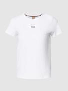 BOSS T-Shirt mit Label-Stitching Modell 'Eventsa' in Weiss, Größe XS
