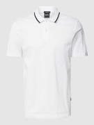 BOSS Poloshirt mit Strukturmuster Modell 'Piket' in Weiss, Größe L