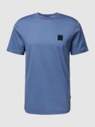 BOSS T-Shirt mit Rundhalsausschnitt Modell 'Tiburt' in Bleu, Größe L