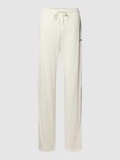 BOSS Regular Fit Pyjama-Hose mit Label-Print in Weiss, Größe S