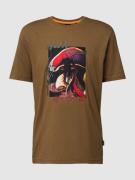 BOSS Orange T-Shirt mit Motiv-Print Modell 'Mushroom' in Oliv, Größe S