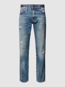 BOSS Orange Slim Fit Jeans im Destroyed-Look Modell "Re.Maine" in Bleu...