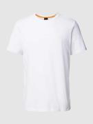 BOSS Orange T-Shirt mit Label-Print Modell 'Tales' in Weiss, Größe M