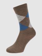 Burlington Socken mit Schurwoll-Anteil Modell 'Marylebone' in Taupe, G...