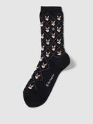 Burlington Socken mit Allover-Muster Modell 'Corgi' in Black, Größe 36...