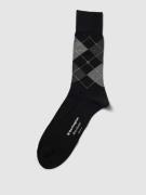 Burlington Socken mit Karomuster Modell 'MANCHESTER' in Black, Größe 4...