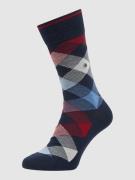 Burlington Socken aus Schurwollmischung Modell 'Newcastle' in Blau Mel...