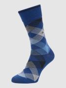Burlington Socken aus Schurwollmischung Modell 'Newcastle' in Blau, Gr...