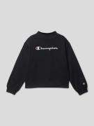 CHAMPION Sweatshirt mit Label-Print in Black, Größe 176