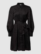 DKNY Knielanges Hemdblusenkleid mit Allover-Muster in Black, Größe 38