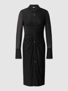 DKNY Hemdblusenkleid mit Raffungen in Black, Größe 36