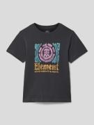 Element T-Shirt mit Label-Motiv-Print Modell 'VOLLEY' in Black, Größe ...