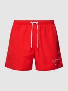 Emporio Armani Badehose mit Label-Patch Modell 'SPONGE EAGLE' in Rot, ...