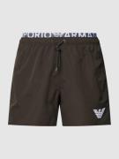 Emporio Armani Badehose mit elastischem Logo-Bund Modell 'Double' in D...