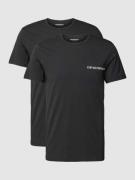 Emporio Armani T-Shirt mit Label-Print in Black, Größe S