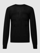 Emporio Armani Pullover in Strick-Optik in Black, Größe L