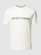 Emporio Armani T-Shirt mit Label-Print in Offwhite, Größe M