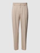 Emporio Armani Regular Fit Bundfaltenhose mit Strukturmuster in Beige,...