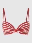 Esprit Bikini-Oberteil mit wattierten Cups in Rot, Größe 36/C
